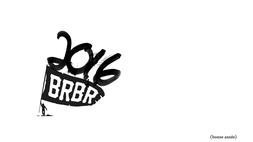 Logo de BRBR avec le chiffre 2016 écrit au-dessus.